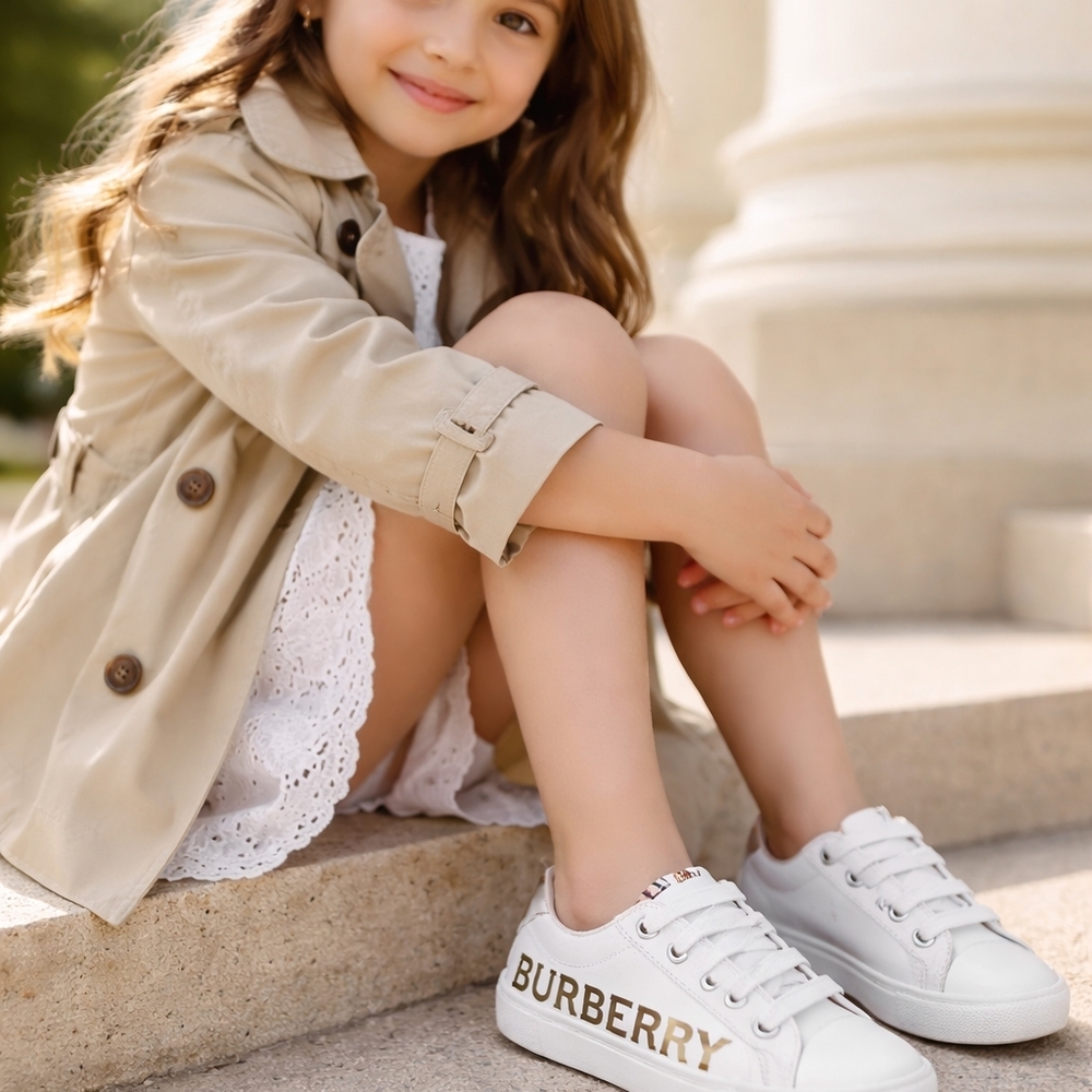 Burberry Kids Larkhall Icon Stripe Logo Sneakers in size EU 28 - Picture 14 of 17